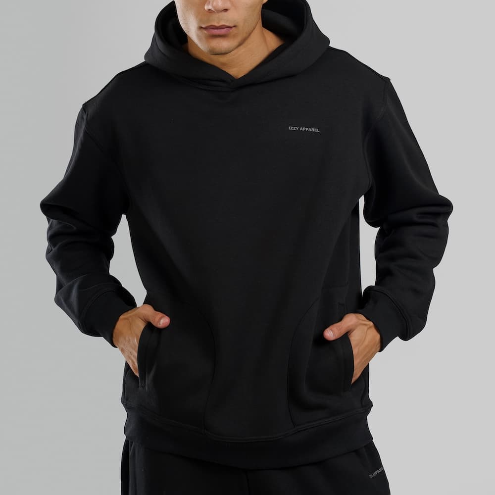 black hoodie men