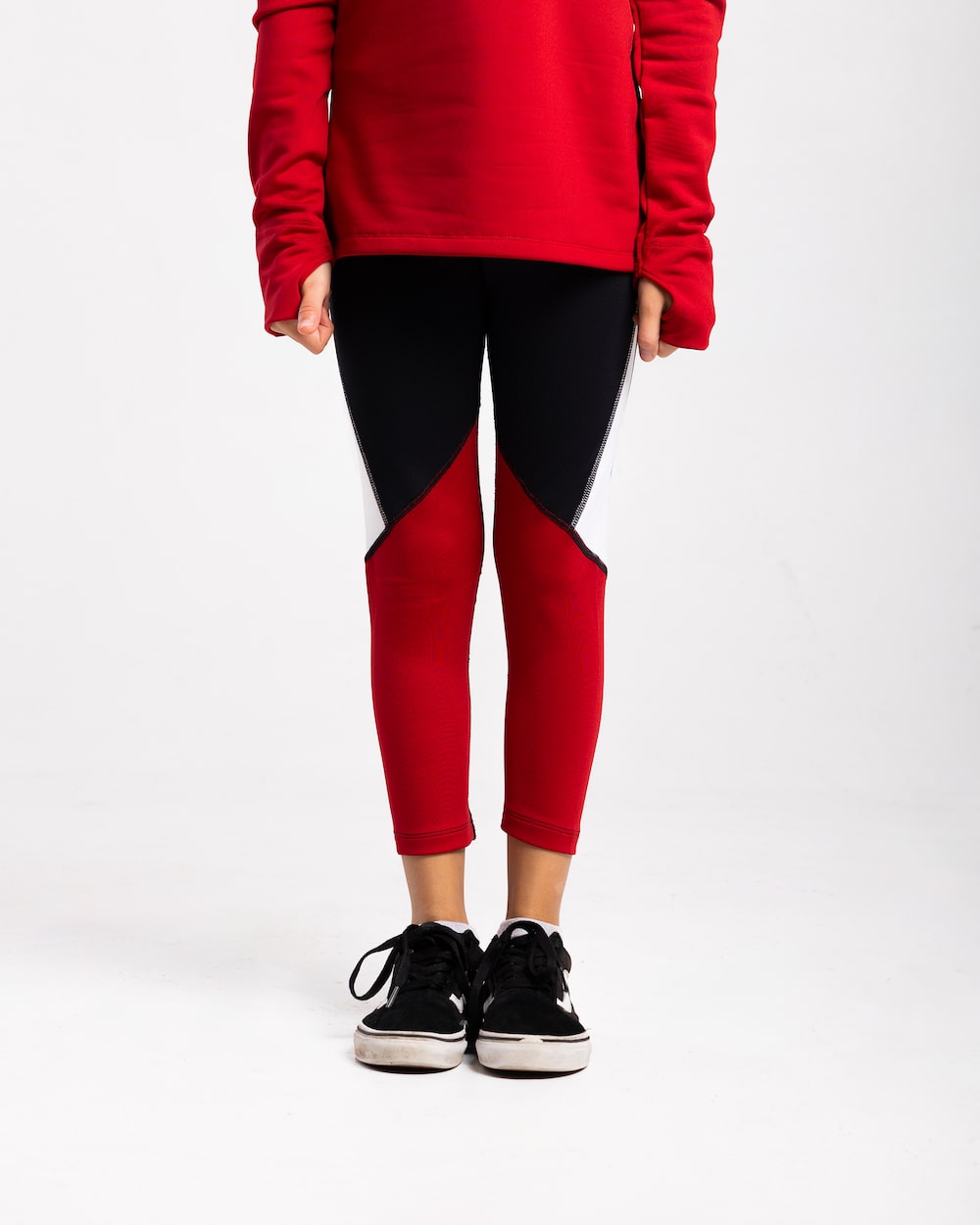 NIKE Nike W ONE CROP HBR GRX - Leggings - Women's - black/lt photo  blue/chile red - Private Sport Shop