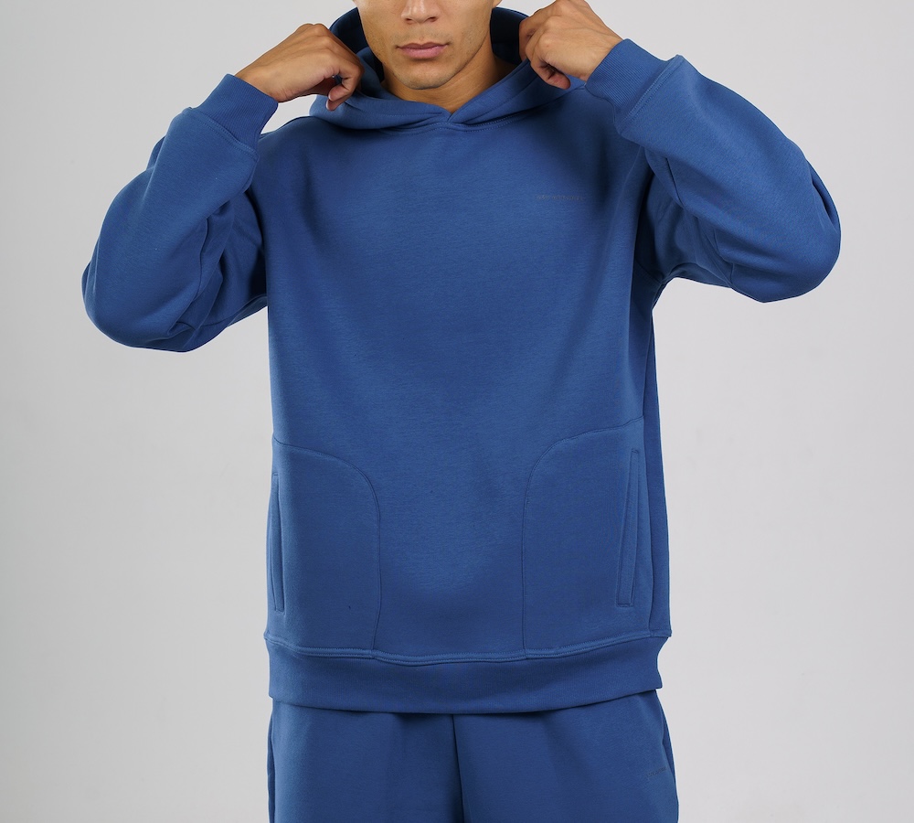 blue hoodie men